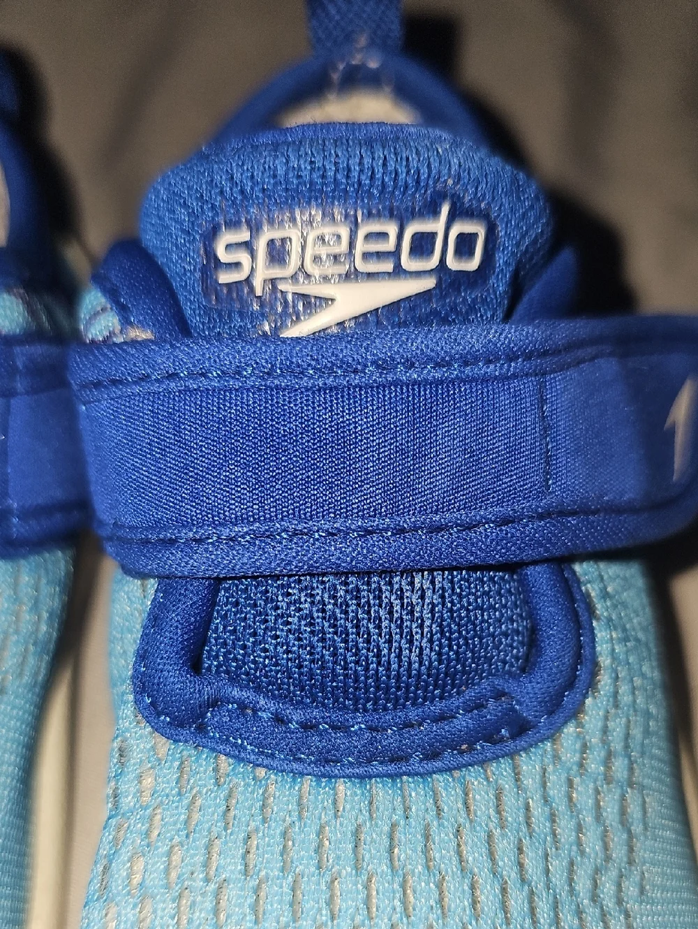 Speedo Light Blue and Royal Blue Kids Slip-On Watershoes - Size Medium 7-8